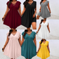 👗🌸 Women's Criss-Cross V-Neck Flutter Sleeve Flowy Dress – 50% OFF! Elegant criss-cross front, feminine flutter sleeves, airy silhouette – perfect for any occasion. 🔥✨