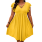 👗🌸 Women's Criss-Cross V-Neck Flutter Sleeve Flowy Dress – 50% OFF! Elegant criss-cross front, feminine flutter sleeves, airy silhouette – perfect for any occasion. 🔥✨