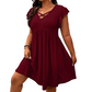 👗🌸 Women's Criss-Cross V-Neck Flutter Sleeve Flowy Dress – 50% OFF! Elegant criss-cross front, feminine flutter sleeves, airy silhouette – perfect for any occasion. 🔥✨