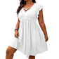 👗🌸 Women's Criss-Cross V-Neck Flutter Sleeve Flowy Dress – 50% OFF! Elegant criss-cross front, feminine flutter sleeves, airy silhouette – perfect for any occasion. 🔥✨
