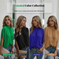 👚50% OFF!✨Women's Mock Neck Top – Batwing Sleeve, Relaxed Fit, Elegant Drape 🍂