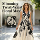 ☀️ Summer Sale 60% OFF 👗 Floral Print Maxi Dress – Chic V-Neck, Defined Waist & Effortless Everyday Elegance 🌼