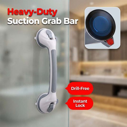 🚿🔒 Suction Cup Grab Bar – 50% OFF! Tool-free install on tiles & glass, strong vacuum hold, removable & reusable – no drilling needed. 💯