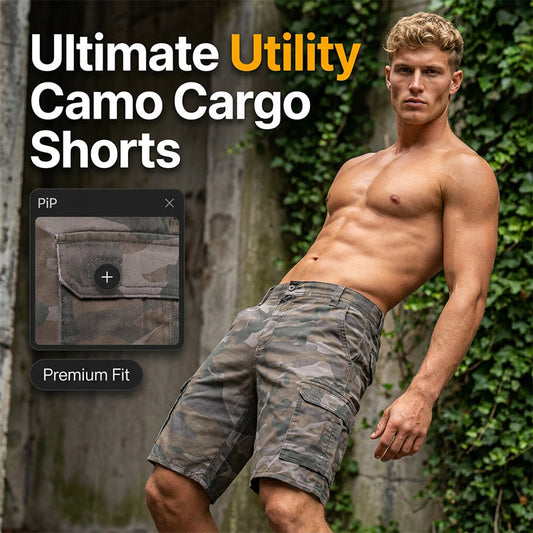 📢📢50% OFF !! ⏰ Men's Multi-Pocket Camo Cargo Shorts