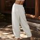 💥 50% OFF! Women's Casual Wide Leg Pants | Comfy Elastic High Waist Trousers with Pockets 🌟