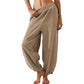💥 50% OFF! Women's Casual Wide Leg Pants | Comfy Elastic High Waist Trousers with Pockets 🌟
