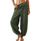 💥 50% OFF! Women's Casual Wide Leg Pants | Comfy Elastic High Waist Trousers with Pockets 🌟