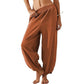 💥 50% OFF! Women's Casual Wide Leg Pants | Comfy Elastic High Waist Trousers with Pockets 🌟