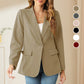 🧥🌸 Elegant Soft Solid Color Lapel Buttons Jacket – 50% OFF! Classic lapel, soft fabric, timeless design – perfect for work & weekend. 🔥✨