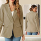 🧥🌸 Elegant Soft Solid Color Lapel Buttons Jacket – 50% OFF! Classic lapel, soft fabric, timeless design – perfect for work & weekend. 🔥✨