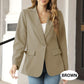 🧥🌸 Elegant Soft Solid Color Lapel Buttons Jacket – 50% OFF! Classic lapel, soft fabric, timeless design – perfect for work & weekend. 🔥✨