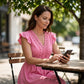 👗 60% OFF NOW! 🌸 Women's Elegant V-Neck Ruffle Sleeve Dress – Lightweight & romantic – Perfect for weddings, garden parties or summer brunch – feminine and effortless ✨💃
