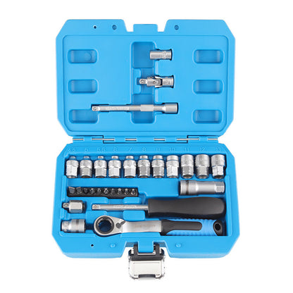 🧰 29pcs Core Ratchet Socket Wrench Kit , Essential Socket Wrench Kit for Daily Fixes and Workshop Jobs