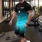 💥Last Day Special Sale 49% OFF👚Men's Gradient Color T-Shirt & Shorts Set