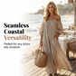 👗 50% OFF NOW! 🌸 Women's Off-Shoulder Maxi Dress – Lantern sleeves & flowy fit – Perfect for summer parties or romantic evenings – elegant and lightweight ✨🌿