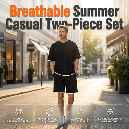 👕🩳 Men's Waffle Knit T-Shirt & Shorts Set – 50% OFF! Textured waffle fabric, breathable, relaxed fit – your new summer favorite. 🔥☀️