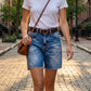 Women's Mid-Rise Denim Bermuda Shorts