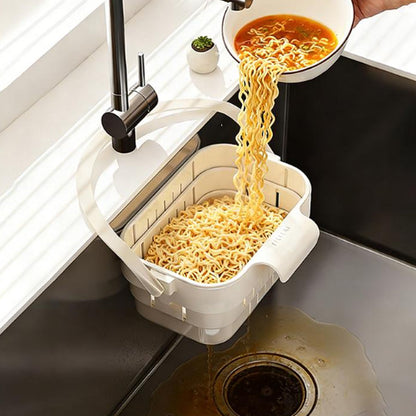 🎁 Last Day Promotion 50% OFF 🔥 Collapsible Faucet-Hanging Sink Strainer Basket – Clip-On, Space-Saving & Perfect for Kitchen Scraps & Tea Bags 🧽✨