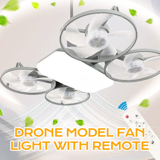 🔥🚁 50% OFF! E27 Drone Fan Light – 3-speed adjustable, LED lighting, remote included – unique ceiling fixture for any room. ✨🏠