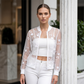 ⏳Limited-time 50% off⏰Women's Floral Sheer Mesh Jacket🦋