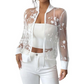 ⏳Limited-time 50% off⏰Women's Floral Sheer Mesh Jacket🦋