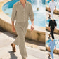 📢📢50% OFF !!⏰Men's Linen Long Sleeve Shirt & Long Pants 2-Piece Set🔥The Easy Summer Outfit Every Man Needs