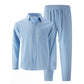 📢📢50% OFF !!⏰Men's Linen Long Sleeve Shirt & Long Pants 2-Piece Set🔥The Easy Summer Outfit Every Man Needs