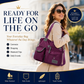 👜50% OFF LIMITED SALE! Large Capacity Waterproof Oxford Tote Bag for Women, Multi-Pocket 3 Ways Carry Handbag Crossbody Shoulder Bag for Daily Travel Work Shopping
