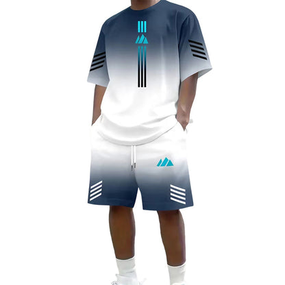 👕🩳 Men's Summer T-Shirt & Shorts Two-Piece Set – 50% OFF! Breathable, lightweight, perfect for hot days & casual outings. ☀️