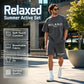 👕🩳 Men's Casual T-Shirt and Shorts Set – 50% OFF! Relaxed fit, breathable, perfect for summer days & lounging. 🔥☀️