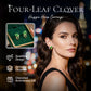 🍀✨ Four-Leaf Clover Huggie Hoop Earrings – 925 silver, sweet bow detail. 50% OFF!