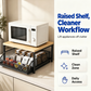 💥50% OFF NOW! 🍳 2-Tier Microwave Stand with Slide-Out Drawer – Heavy-duty, space-saving & sturdy – Perfect for kitchen, office & dorm counters 🏠