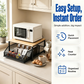 💥50% OFF NOW! 🍳 2-Tier Microwave Stand with Slide-Out Drawer – Heavy-duty, space-saving & sturdy – Perfect for kitchen, office & dorm counters 🏠