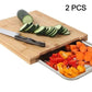 🎁🔪 50% OFF! Slide-Out Tray Cutting Board – wooden design, easy cleanup, great for cheese, fruits & veggies. 🧀🍎