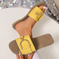 👡✨ Women's Flat Slide Sandals with Metal Buckle – 50% OFF! Comfort meets style – sleek metal buckle, cushioned sole, easy slip-on. 🔥☀️