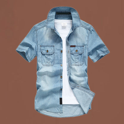 🏖️ Summer Casual Shirt — Lightweight Denim