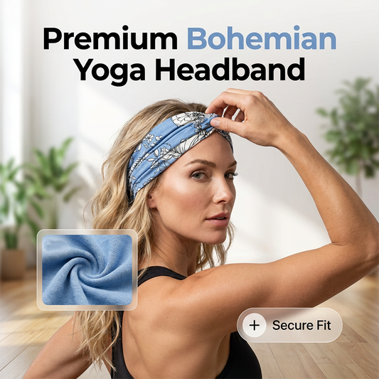 🧘‍♀️🌸 Stylish Bohemian Yoga Headband for Women – 50% OFF! Boho-chic design, soft, stretchy – keeps hair in place during yoga & daily wear. 🔥✨