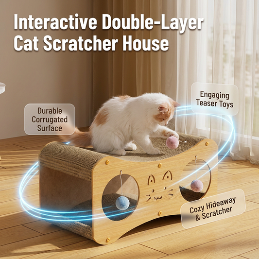 Double-Layer Curved Cat Scratcher