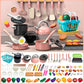 🍳 Save 50%!🥘 Kids' Toy Kitchen, Camping Themed Pretend Cooking Playset for Indoor & Outdoor Role Play ✨