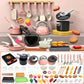 🍳 Save 50%!🥘 Kids' Toy Kitchen, Camping Themed Pretend Cooking Playset for Indoor & Outdoor Role Play ✨