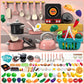🍳 Save 50%!🥘 Kids' Toy Kitchen, Camping Themed Pretend Cooking Playset for Indoor & Outdoor Role Play ✨