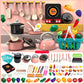 🍳 Save 50%!🥘 Kids' Toy Kitchen, Camping Themed Pretend Cooking Playset for Indoor & Outdoor Role Play ✨