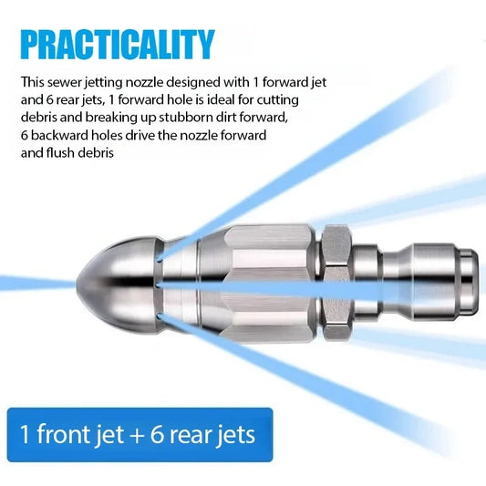 🚰💪 Powerful Pipe Cleaning Nozzle – 50% OFF! High-pressure, multi-jet, unclogs drains fast – no chemicals, no hassle. 🔥🔧