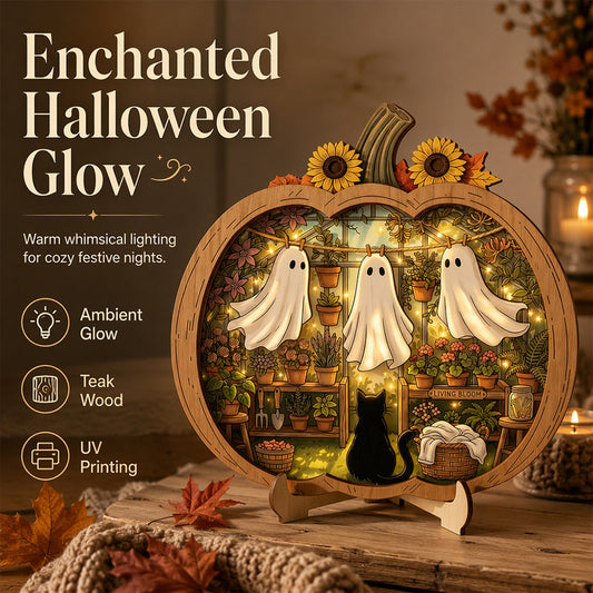 🔥While Supplies Last 50% OFF!🎉 Halloween Wooden Pumpkin Tabletop Decor