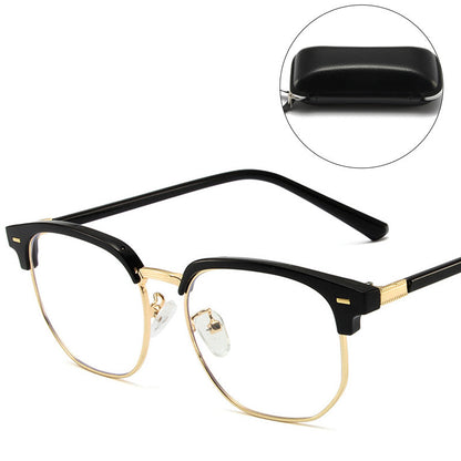 👓💙 Blue Light Blocking Half-Rim Glasses – 50% OFF! Protect your eyes, reduce strain, half-rim lightweight design – perfect for screen time. 🔥✨