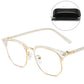 👓💙 Blue Light Blocking Half-Rim Glasses – 50% OFF! Protect your eyes, reduce strain, half-rim lightweight design – perfect for screen time. 🔥✨