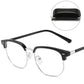 👓💙 Blue Light Blocking Half-Rim Glasses – 50% OFF! Protect your eyes, reduce strain, half-rim lightweight design – perfect for screen time. 🔥✨