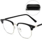 👓💙 Blue Light Blocking Half-Rim Glasses – 50% OFF! Protect your eyes, reduce strain, half-rim lightweight design – perfect for screen time. 🔥✨
