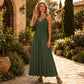 Women's Sleeveless Empire Waist Maxi Dress 🌸 Cinched High, Flowing Free – A Graceful Silhouette for Sun-Soaked Days ✨