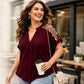 👕Women’s Plus Size Sheer Mesh V-Neck Blouse